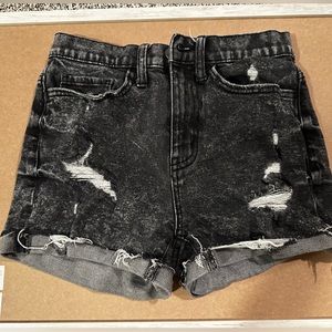 Black and grey washed jeans not as brightly white in person